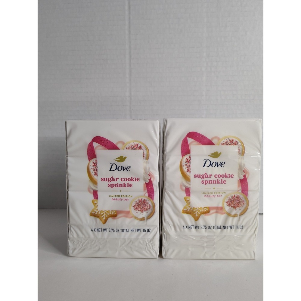 8 Bars Dove Limited Edition Sugar Cookie Sprinkle Beauty Bar Soap 3.75 oz.